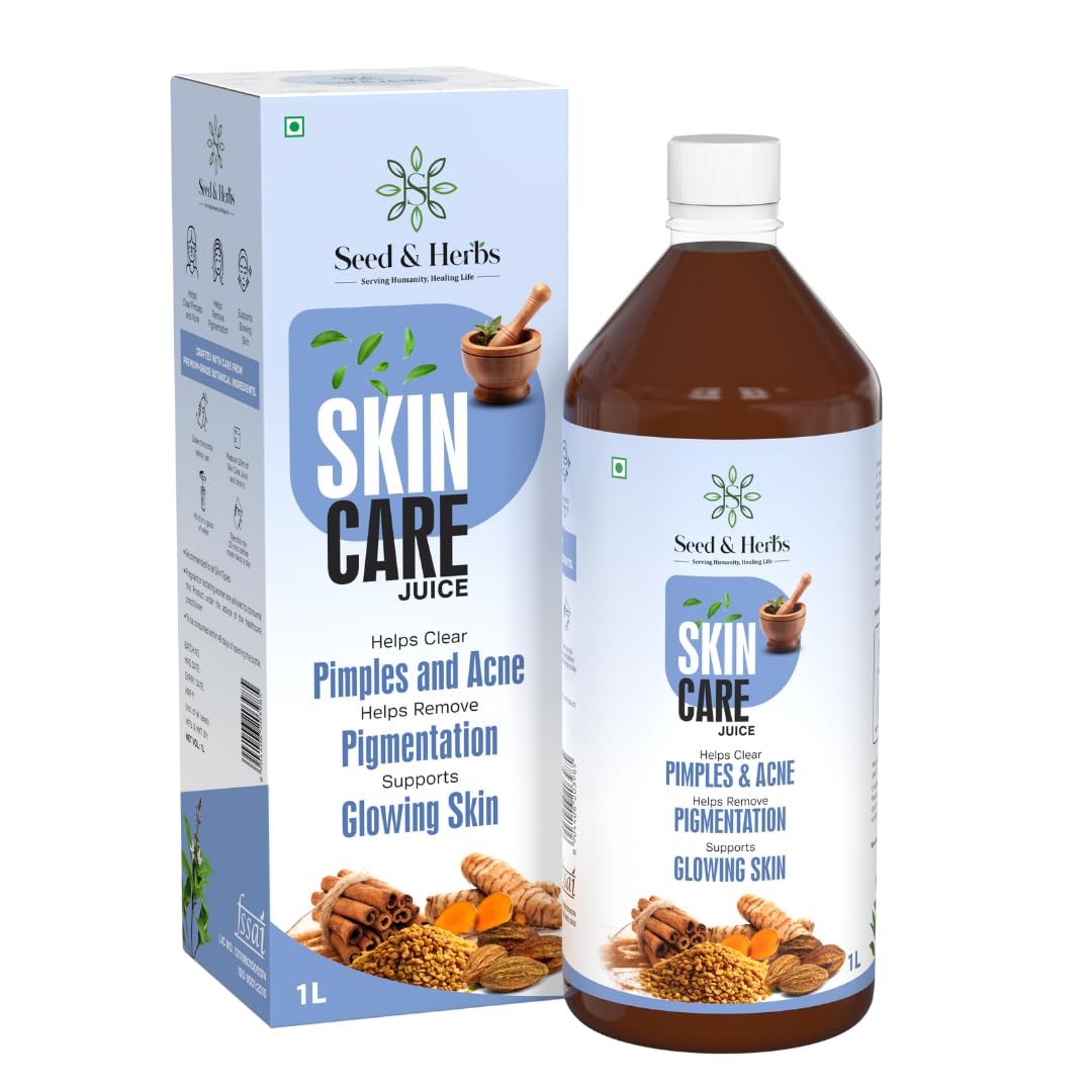 Seed & Herbs Skin Care Juice | 1L| Helps Clear Pimples and Acne| Helps in Reducing Pigmentation | Supports Glowing Skin| Dal Chini| Haldi | Tulsi| For both women and men (B0DGDMP29F) Amazon Price History, Amazon Price Tracker