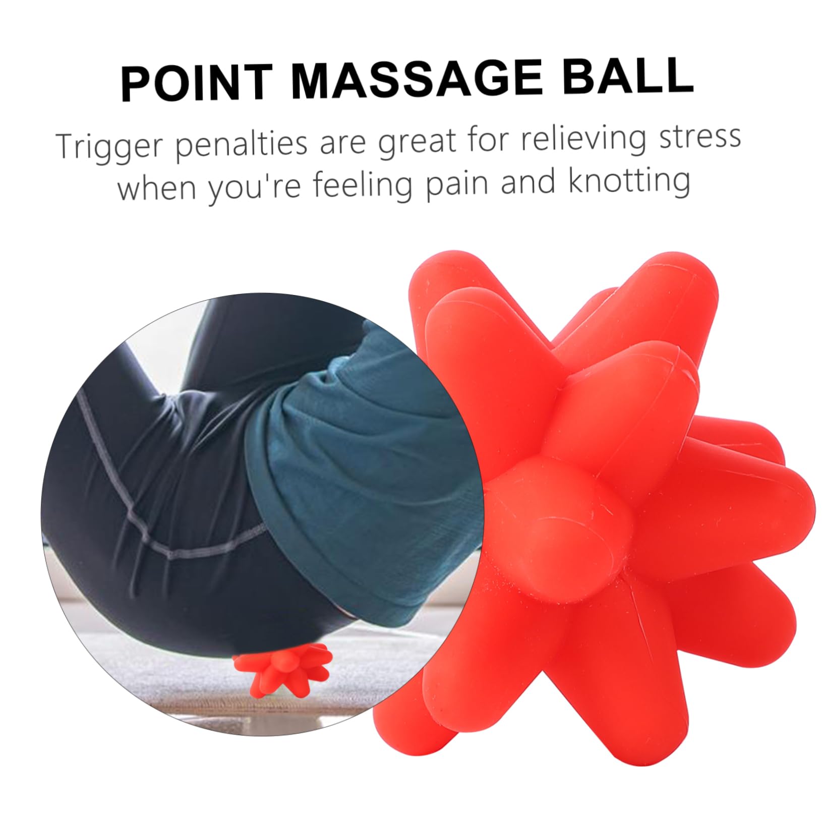 GLEAVI 3pièces Balle De Massage Silicone Élastique Pour Relâchement Musculaire Accessoire De Fitness Et Pour Yoga La Course Musculation
