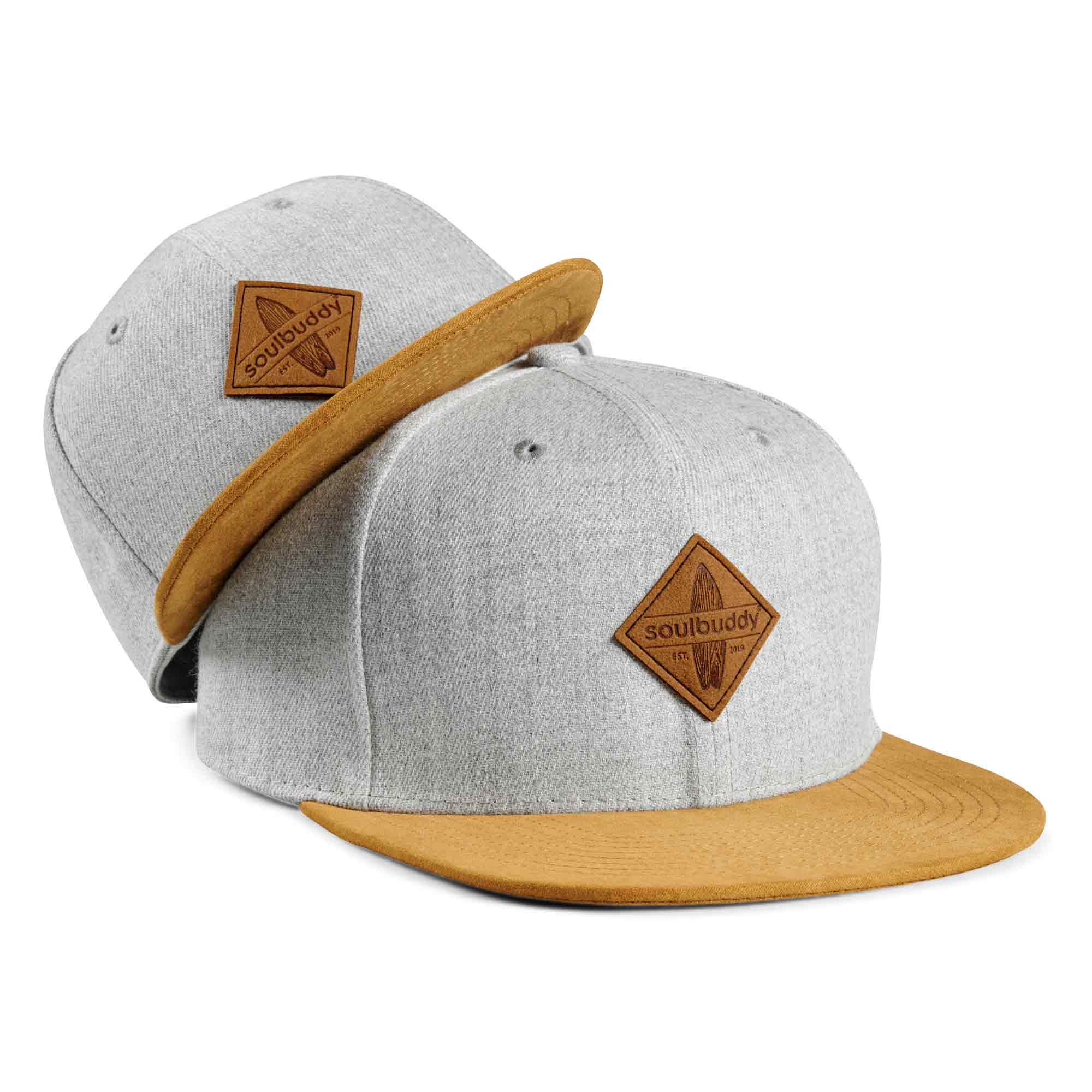 Soulbuddy Vater Sohn Baseball Cap Set – 2er Partnerlook Familie – Herren & Kinder Basecap – tolle Sommer Caps – Snapback Bundle – Papa Geschenk – One Size + 1 Kinder Cap Größe S, M oder L