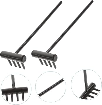 TOPPERFUN 18pcs Zen Mini Rakes for Table and Garden Meditation Rake for Landscape Design Creative Accessories for Zen Garden and Relaxation