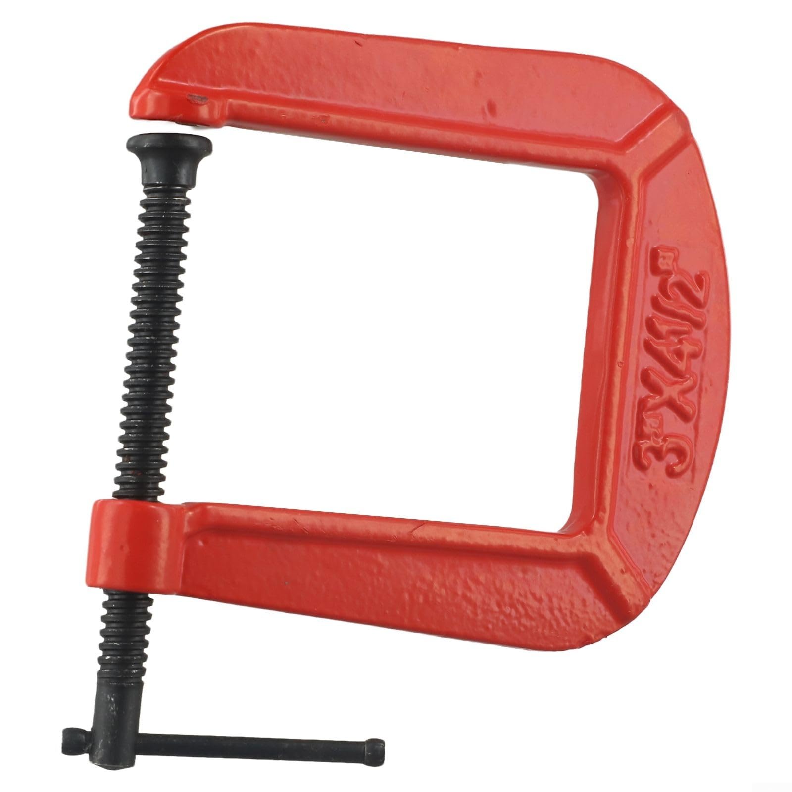 Morsetto a G resistente per lavorazione del legno, apertura ganascia 110 mm, profondità 305 mm, ghisa duttile con finitura antiruggine, cuscinetto girevole per uniforme (a)