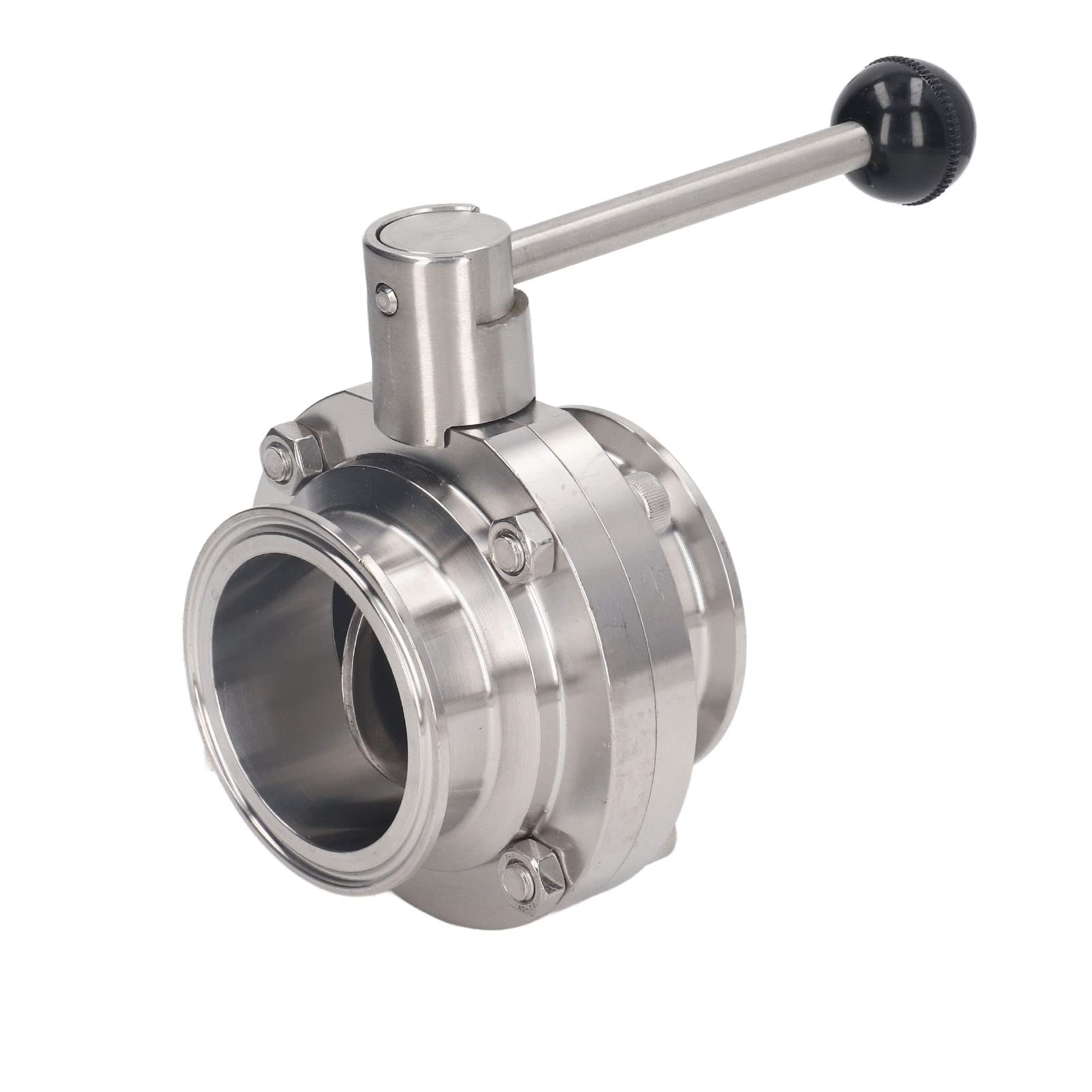 Valvola Farfalla in Acciaio Inossidabile Connessione Rapida di Alta qualità per l'industria Chimica, i Latticini e le Bevande (DE 76mm)