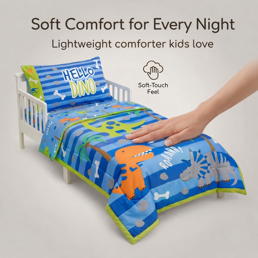 Everyday Kids Juego de Cama de Dinosaurio para niños