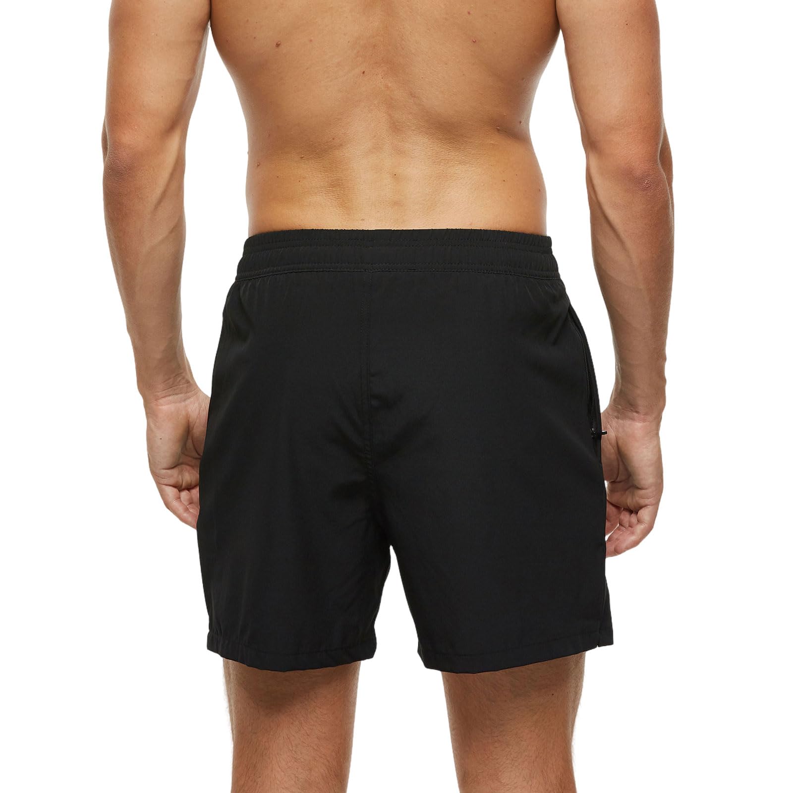 Costume Uomo Mare Asciugatura Rapida Costumi da Bagno Uomo Pantaloncini Mare con Tasche Zip Boxer Spiaggia Piscina Surf Fodera in Rete e Coulisse Regolabile
