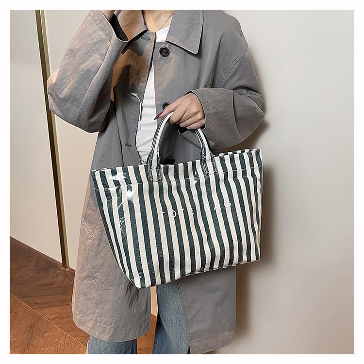 Image of Lushandy PVC Tote Bag for Women Jelly Beach Bag Top Handle Hobo Handbag | Water-Resistant, Wipe Clean, Lightweight