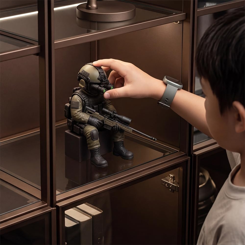 DEHUDEOUHS Tactical equipment soldier model, desktop computer case ornament, military enthusiast collectible decoration.