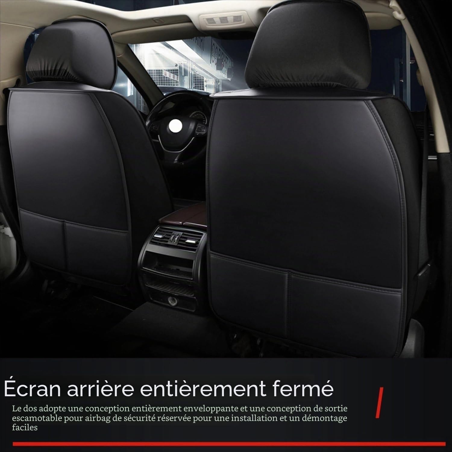 Lot de 2 Housses de siège Avant de Voiture, pour Citroen C5 Aircross 2018 2019 2020 2021 2022 2023 2025 Respirantes Antidérapantes Sièges Avant,A