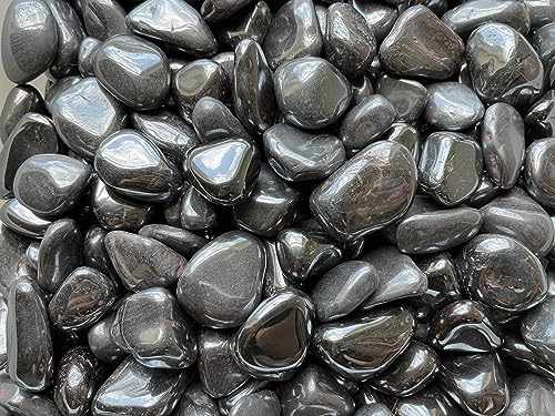 Image of GAF TREASURES 1 /2 LB Hematite Tumbled Stones, Polished Natural Hematite Gemstone, Hematite Healing Crystals (Hematite)