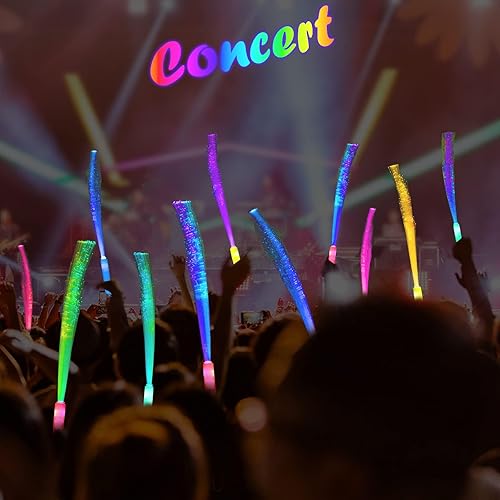 Miniatura 5 de 25 Pack Glow Sticks New Years Eve Party Supplies3 Models Flashing SticksLed Fiber Optic Wands Sticks Light up Sticks Led Light Wands Fit Wedding