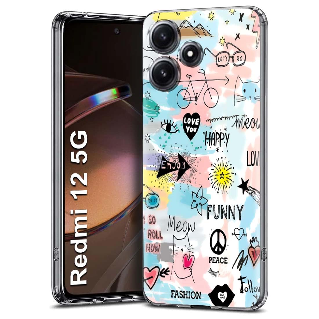 Fashionury Soft Silicon Printed Designer Mobile Back Cover for Redmi 12 5G -D0126 (B0CDKWZ1W2) Amazon Price History, Amazon Price Tracker