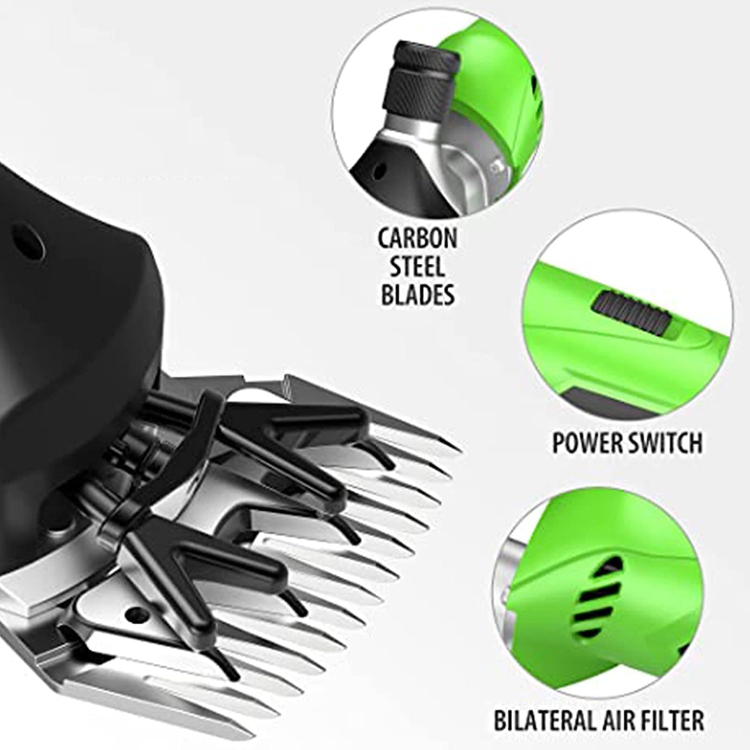 EkiDaz LXW Wool Scissors Cordless Animal Clippers, Rechargeable Sheep Shearing Machine for Sheep, Thick Coat Animals, Farm Livestock