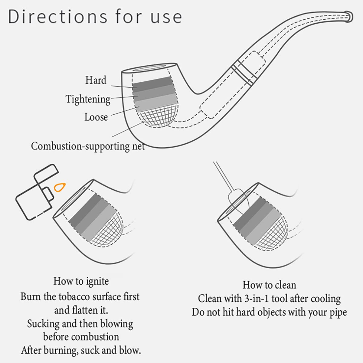 Amazon.co.jp: ブライヤータバコパイプ手作りの木製喫煙パイプ