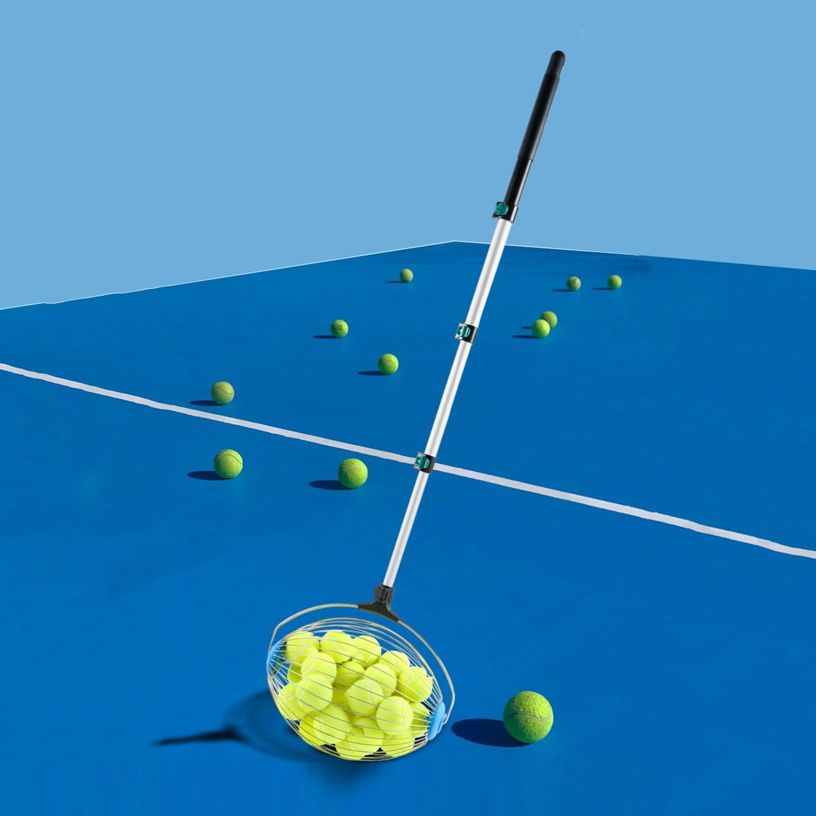 Golf- und Tennisball-Sammelkorb – Ihr idealer Trainingspartner. Tragbar, rollend und einziehbar, kein Bücken erforderlich