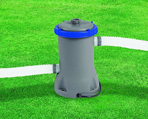 Bestway Frame Pool Power Steel, Set, hellgrau, rechteckig mit Filterpumpe, 404 x 201 x 100 cm, grau – Bild 5