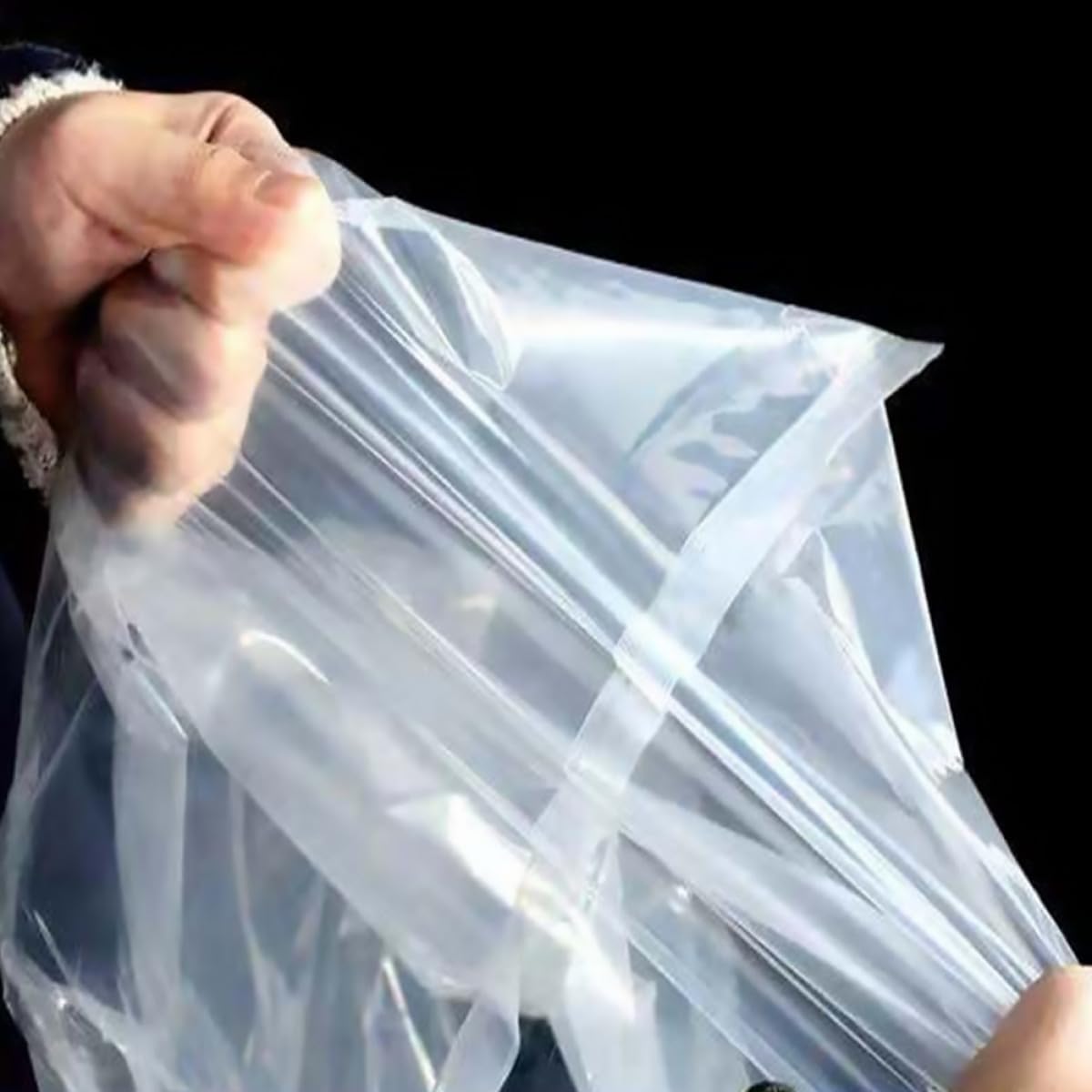 100 Piezas Bolsas de Plástico Transparentes, Color Claro, Impermeables
