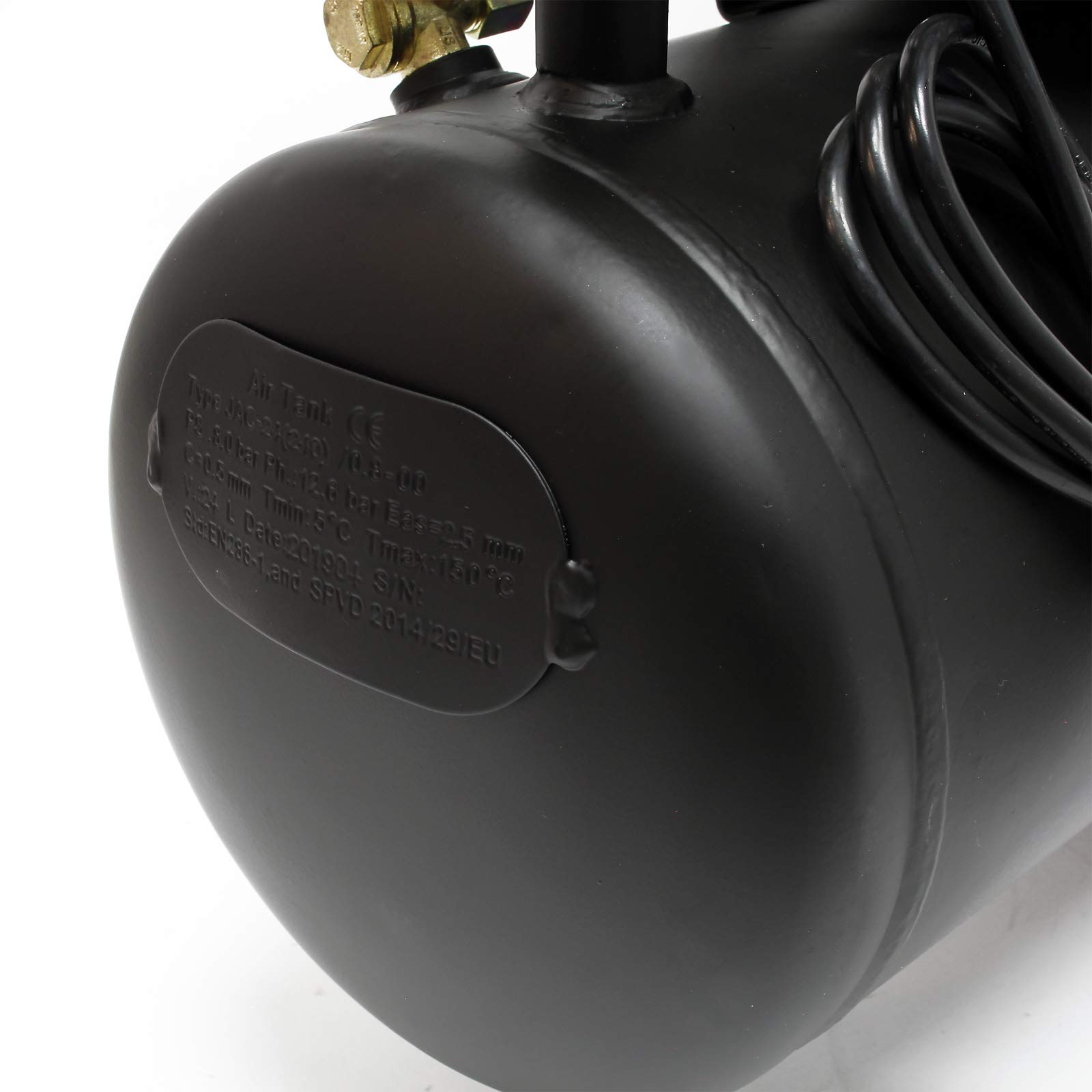 Wiltec Compresseur d'air avec Réservoir de 24 l – 540 x 260 x 600 mm – 1100 W 1,5 CV – 206 l/min – Outil d’atelier Mobile avec Roues et Poignée