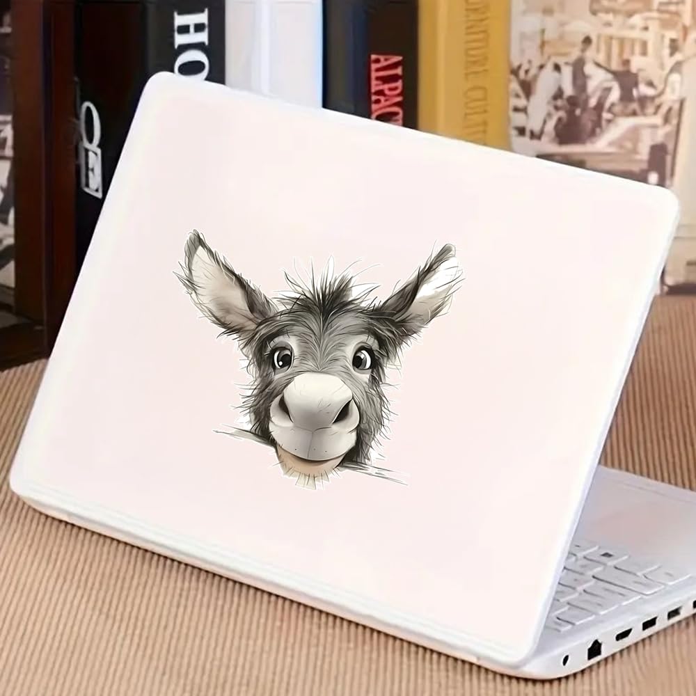 #DZ23 - Juego de 2 pegatinas divertidas para coche (13 x 12,5 cm), diseño de burro - 4
