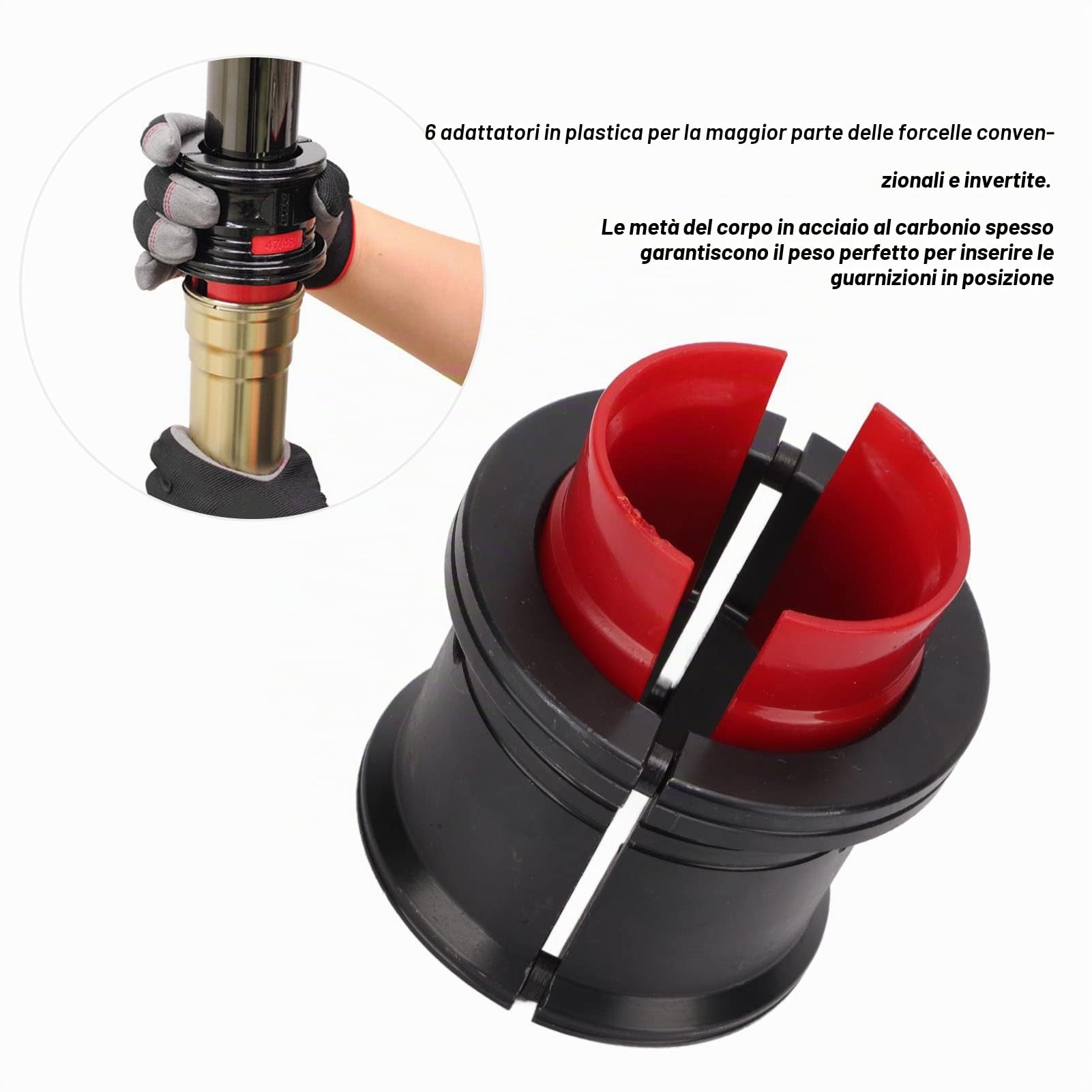 Akozon Kit Driver per Paraolio Forcella, 35‑50 Mm Kit di Strumenti per Paraolio per Paraolio per Installazione Driver Forcella Anteriore Universale per Motociclette