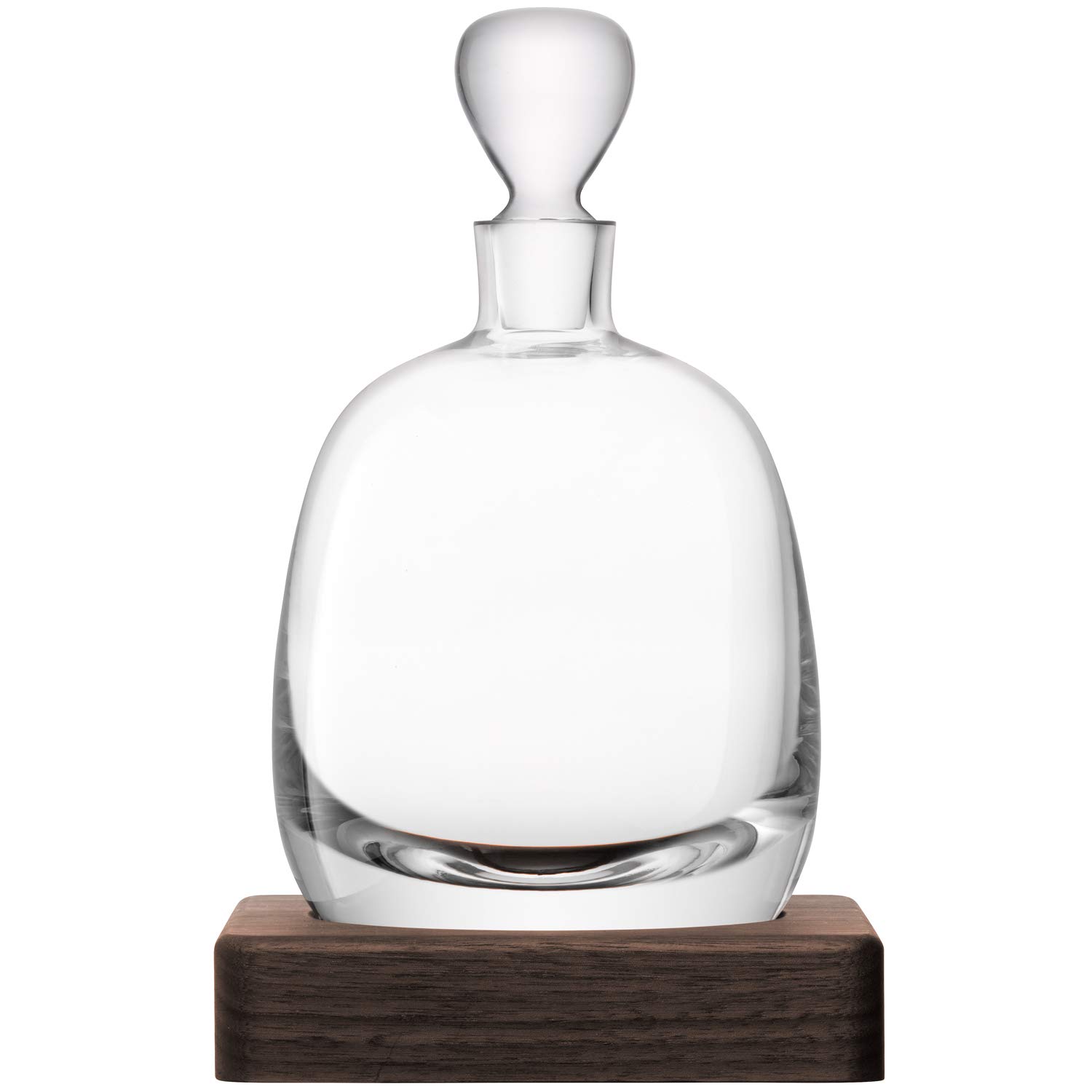 LSA International Whisky Islay Decanter 33.8 fl oz Clear & Walnut Base