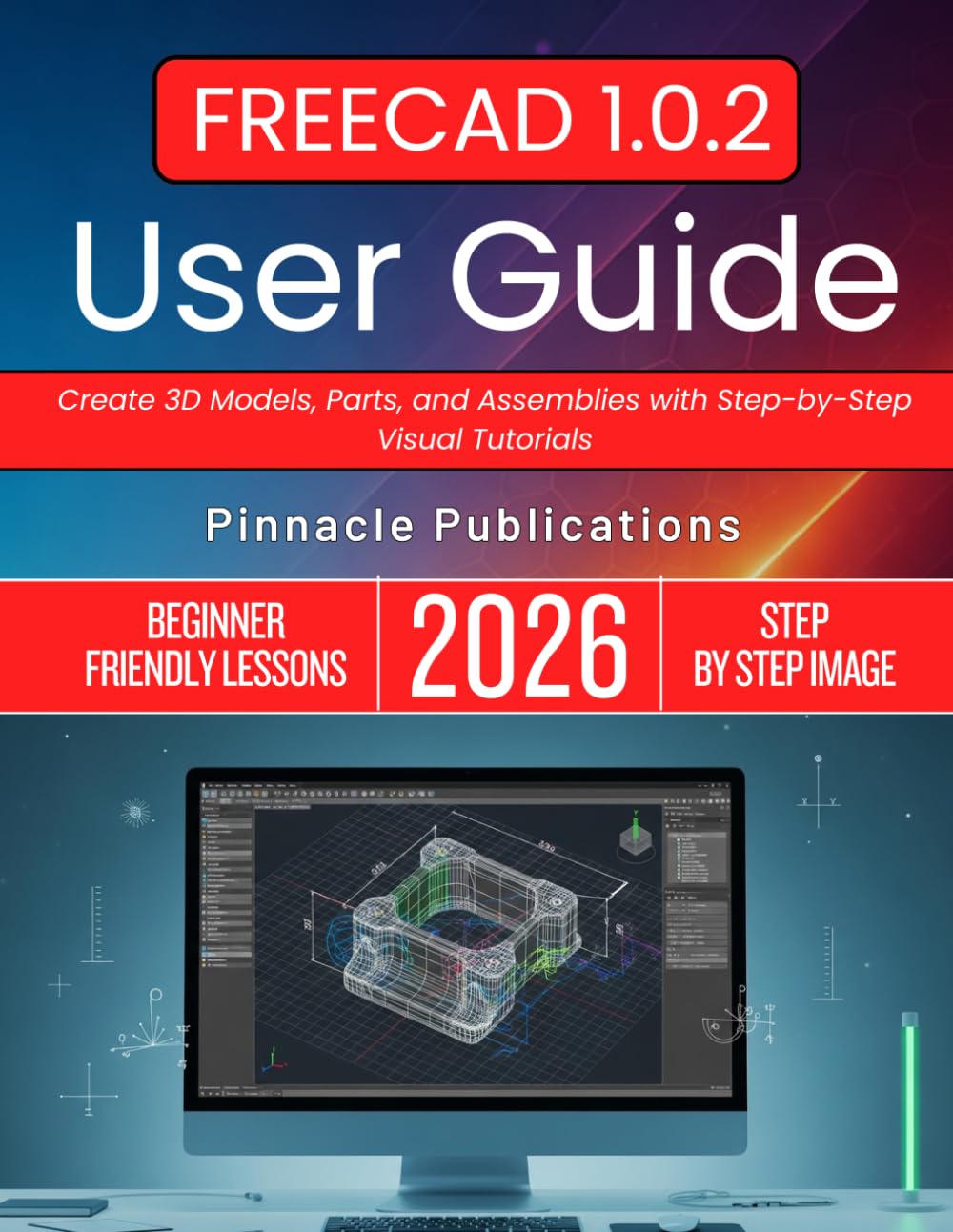 FREECAD 1.0.2 USER GUIDE 2026: Create 3D Models, Parts, and Assemblies with Step-by-Step Visual Tutorials