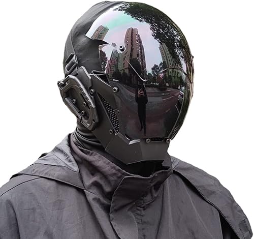 KYEDAY Máscara punk de cosplay para hombres cosplay máscara de Halloween accesorios para fiestas y festivales de música