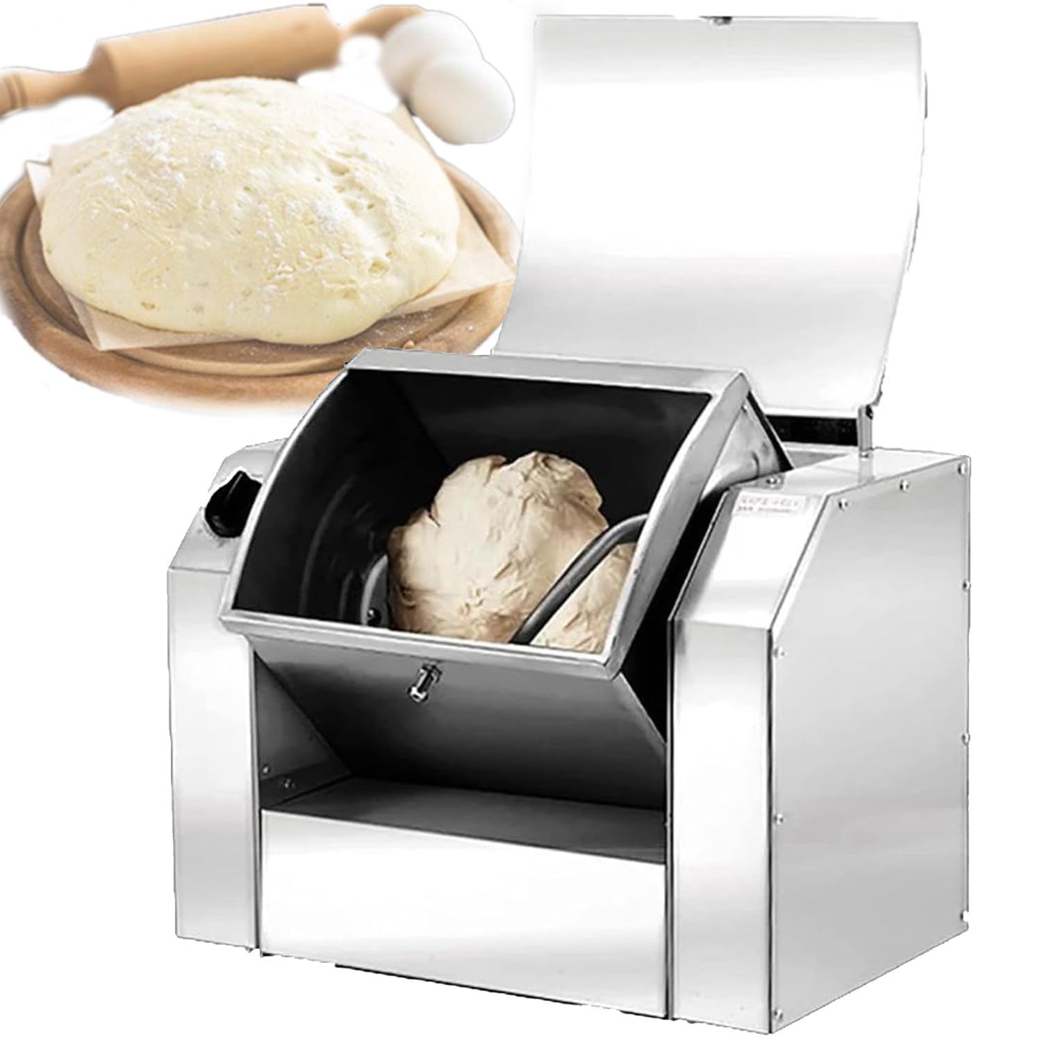 GLJTUO mixers for baking Dough Mixer Stand Mixer Commercial Bakery Automatic Dough Kneading Machine 1100W/1500W Dough Bakery Mixer Spiral for Different Flour Mixing Bakery Machi,5kg