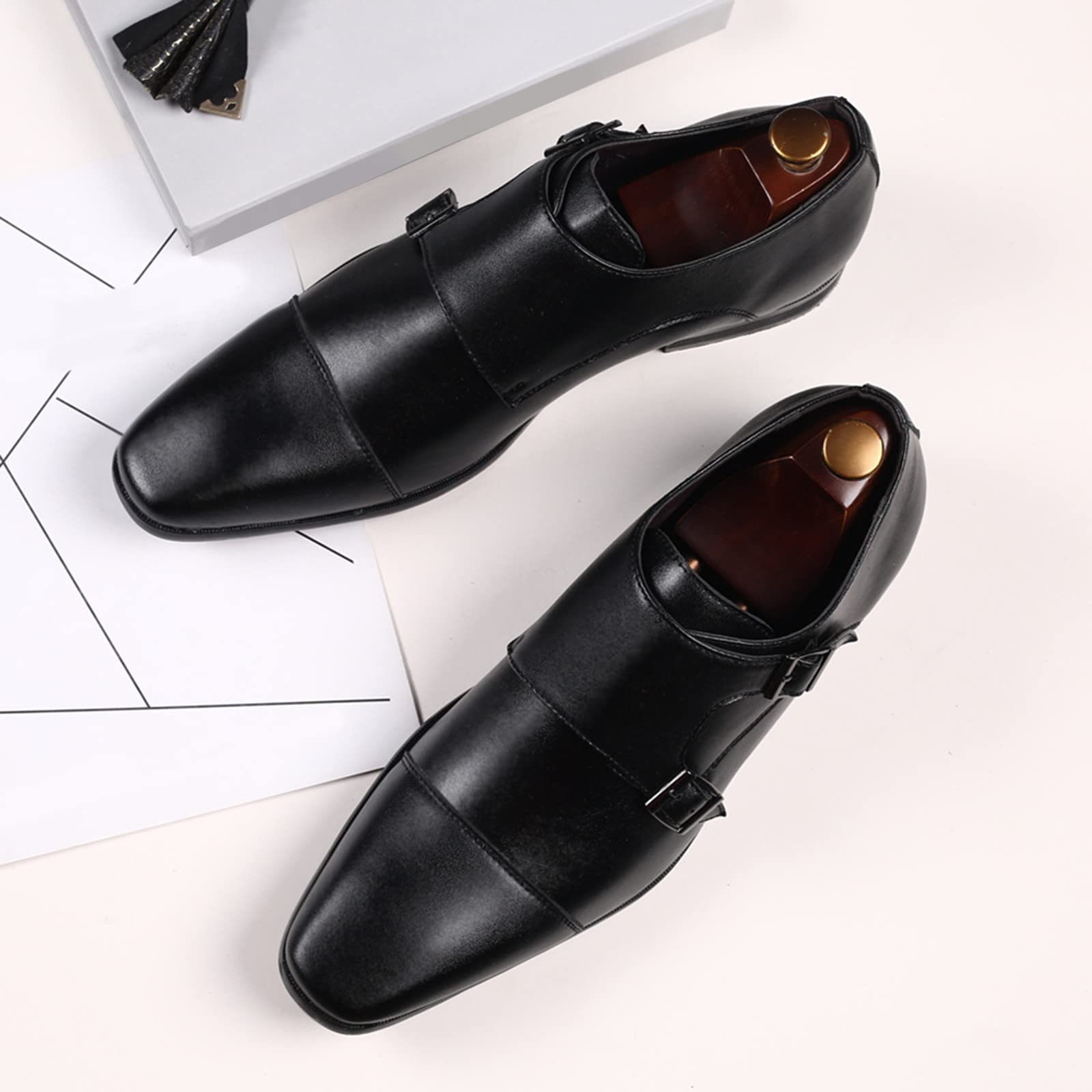 Monk - Zapatos de vestir formales para hombre, Oxford, Negro, Talla única (consulte la tabla de tallas)
