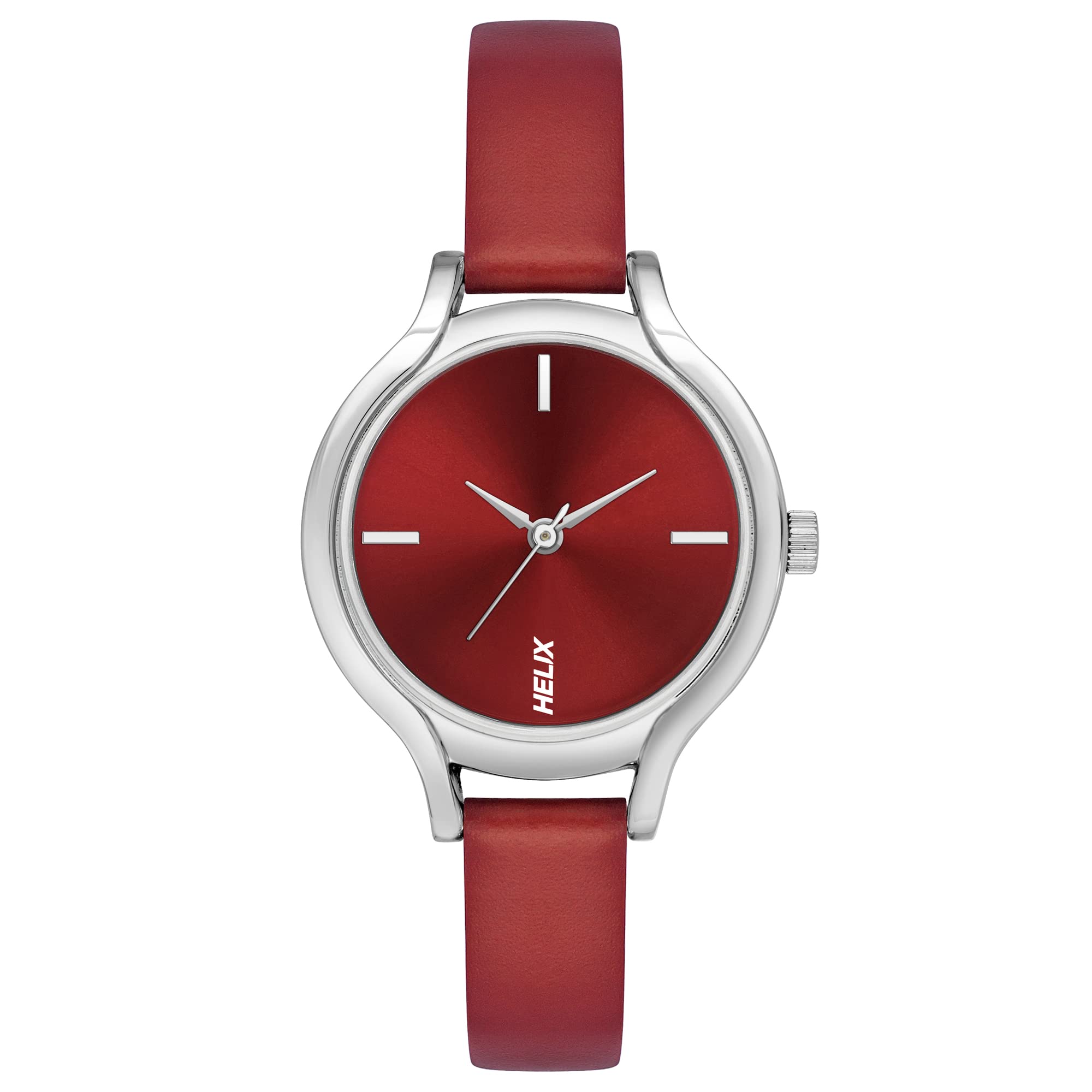 Helix by Timex Red Round Analog Watches for Women | Quartz Movement Leather Strap Ladies Watches | Upto 30 m Water Resistance with Buckle Closure | Gift for Women TW027HL20 (B0BCQYTQ2N) Amazon Price History, Amazon Price Tracker