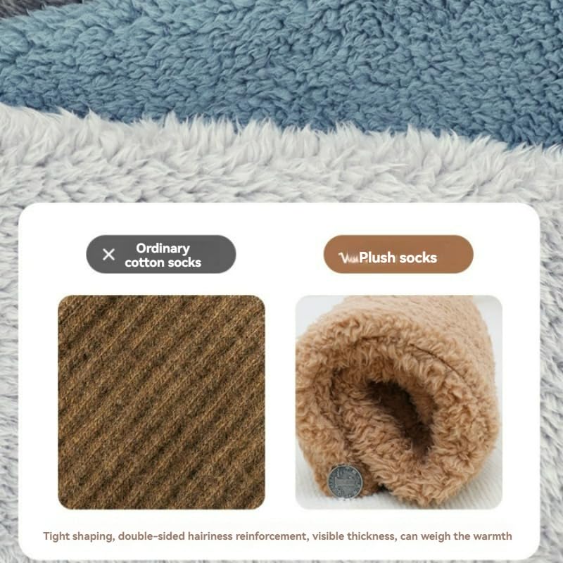 Soxxy Long Fuzzy Socks for women,Knee High Fuzzy Socks,Plush Slipper Stockings Winter,Home Sleeping Socks4