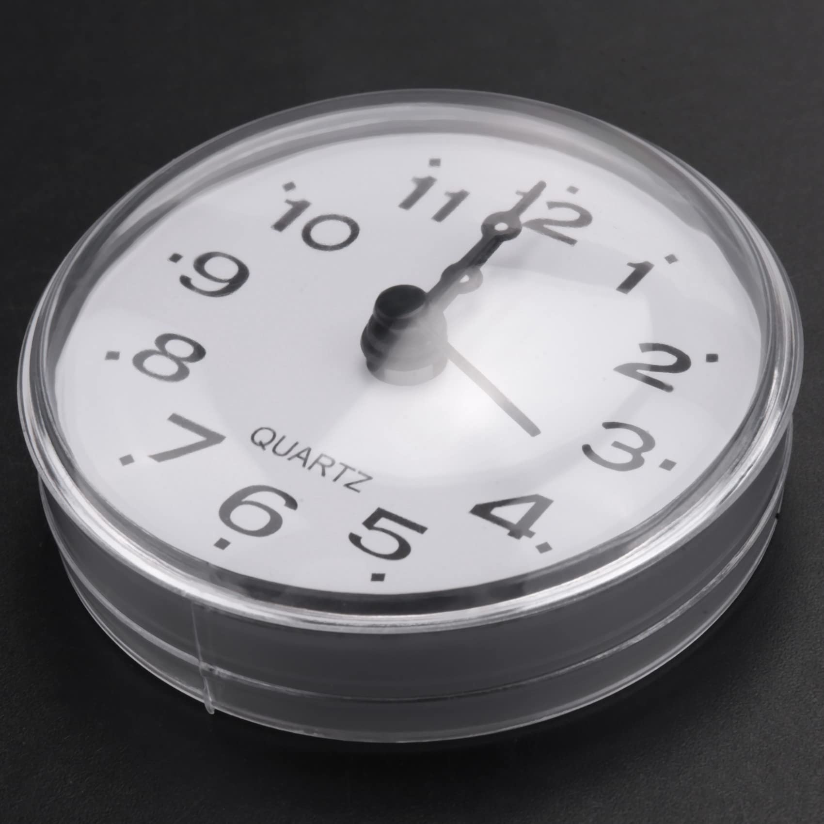 Bureau Orologio da parete impermeabile con ventosa, 7 , per cucina, bagno, doccia, nero