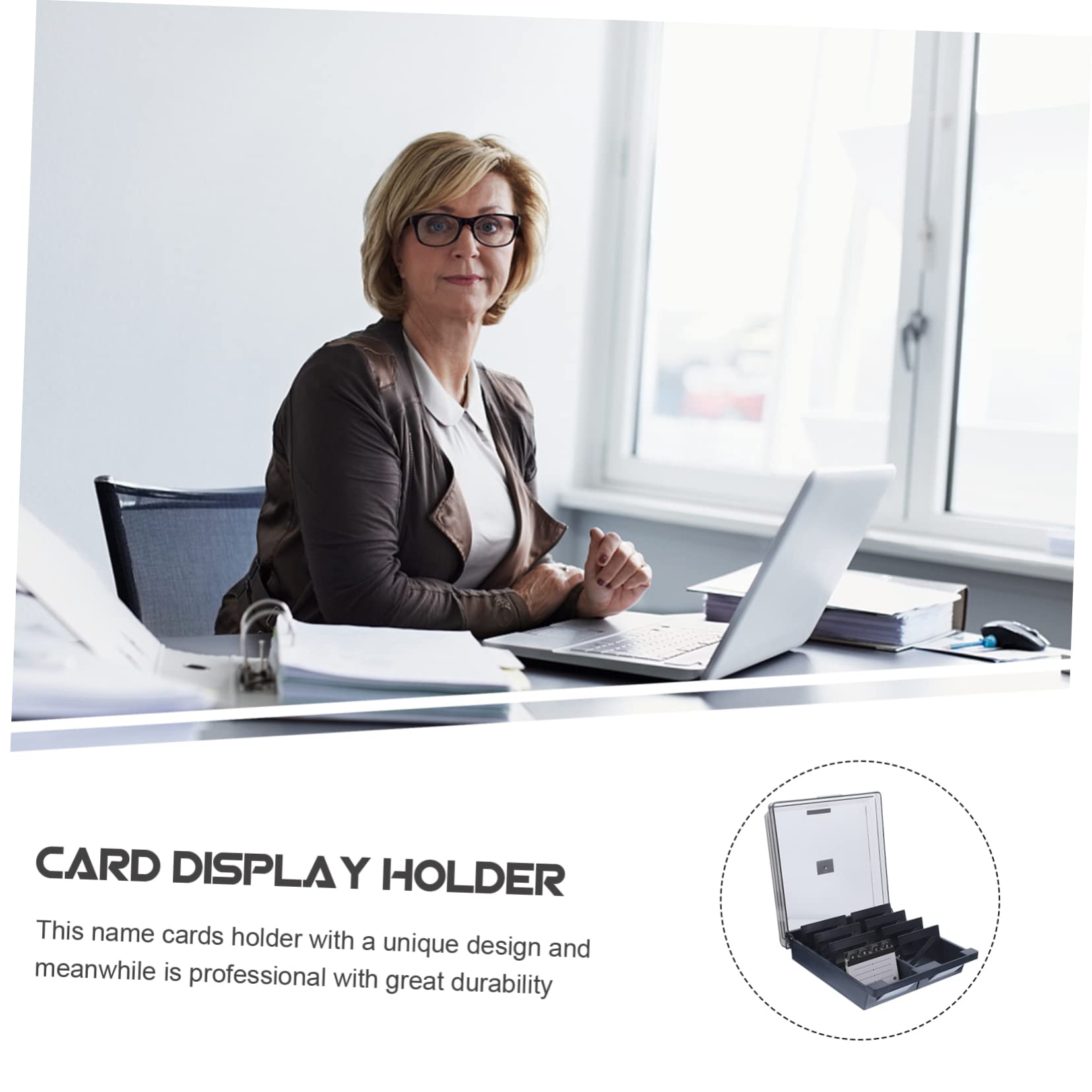 MAGICLULU Porta Biglietti da Visita in Abs Resistente 1000 Pezzi Protezione e Design Elegante per Ufficio
