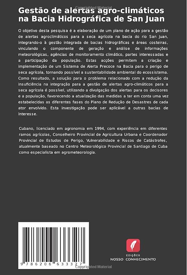 Miniatura 2 de Gestão de alertas agro-climáticos na Bacia Hidrográfica de San Juan Plano de ação para o desenvolvimento de alertas precoces associados ao risco