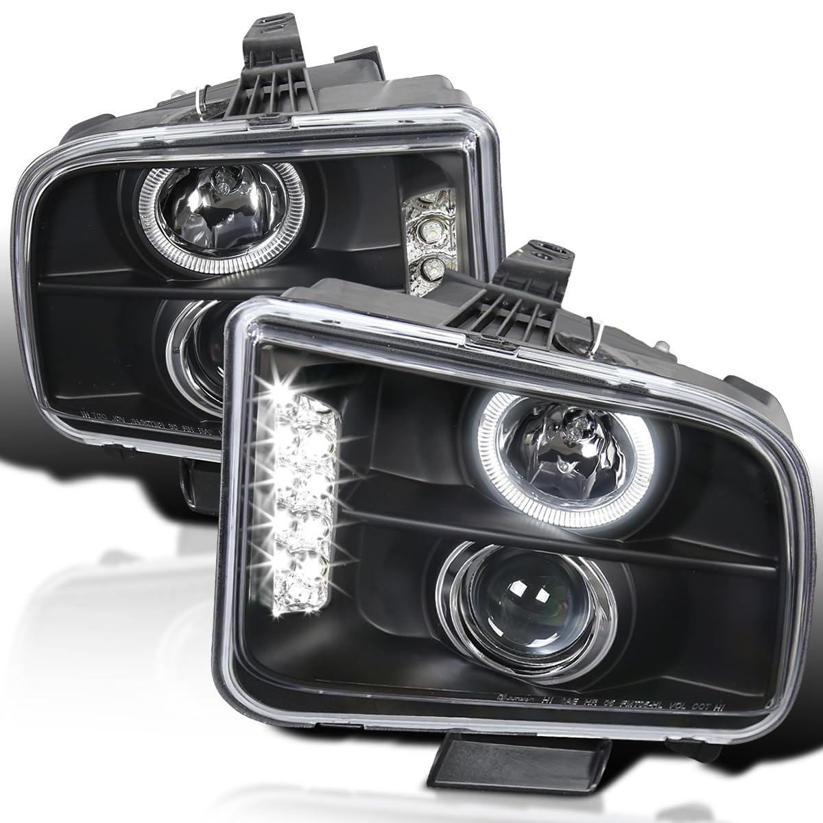 SPEC-D TUNINGLHP-MST05JM-TM Black Projector Headlight (Halo Led)