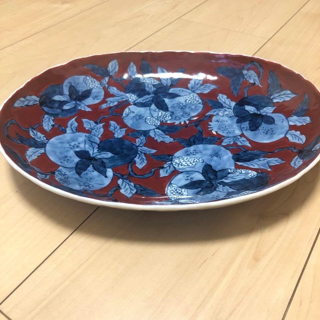 骨董 アンティーク 古伊万里 清朝写 水鳥文様 丸皿 六寸皿 古伊万里 角