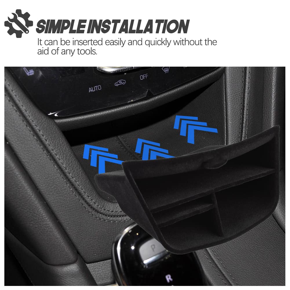 Organizador de consola central de accesorios Cadillac XT5 2023 2022 2021 2020 2019 2018 2017 2016 y XT6 2023-2020 organizador de almacenamiento flocado XT5 caja de almacenamiento de bandeja de
