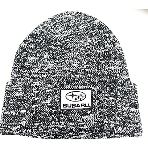 Subaru Genuine Heather Black Cuffed Knit Hat Impreza STI WRX Racing Ski Snow New Cover