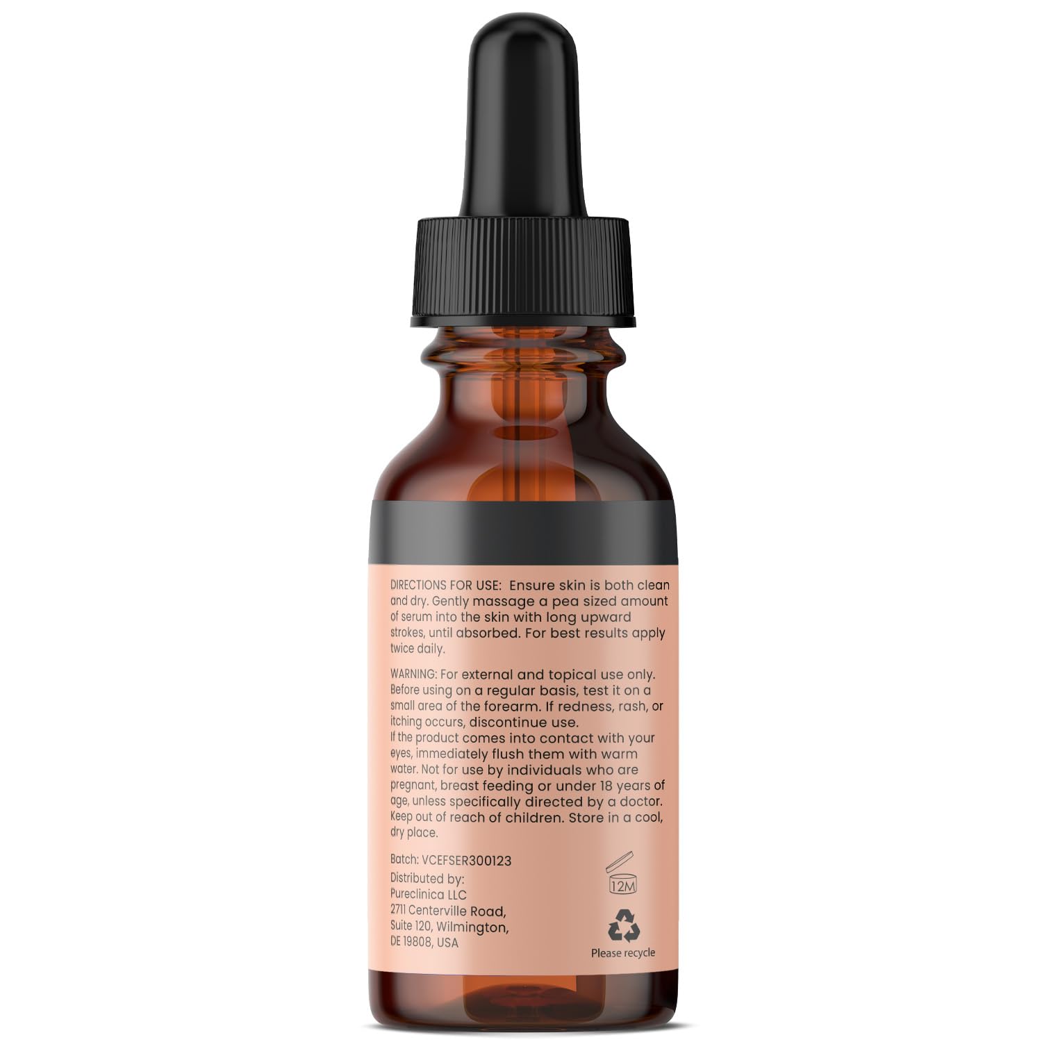 4 butelki potrójnie silnej witaminy C, E i kwas ferulowy serum (z retinolem i podwójnym kwasem hialuronowym) - 30 ml - pureclinica - SKU: VCEFASER30x4
