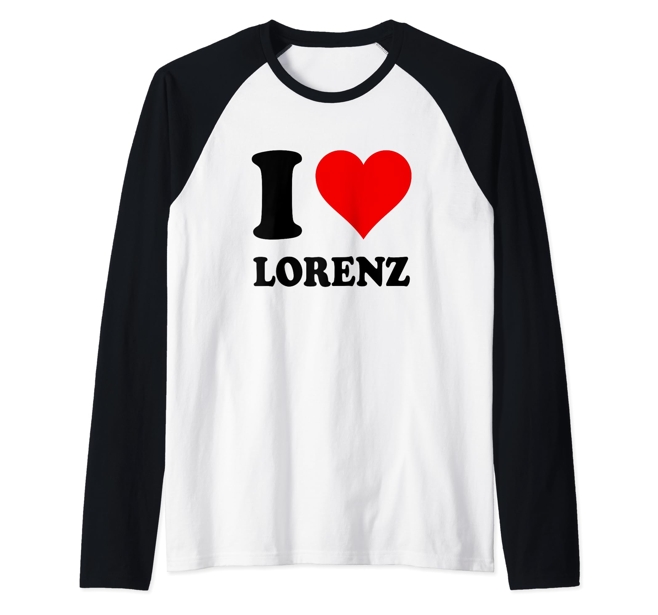 I Love Lorenz Raglan Baseball Tee