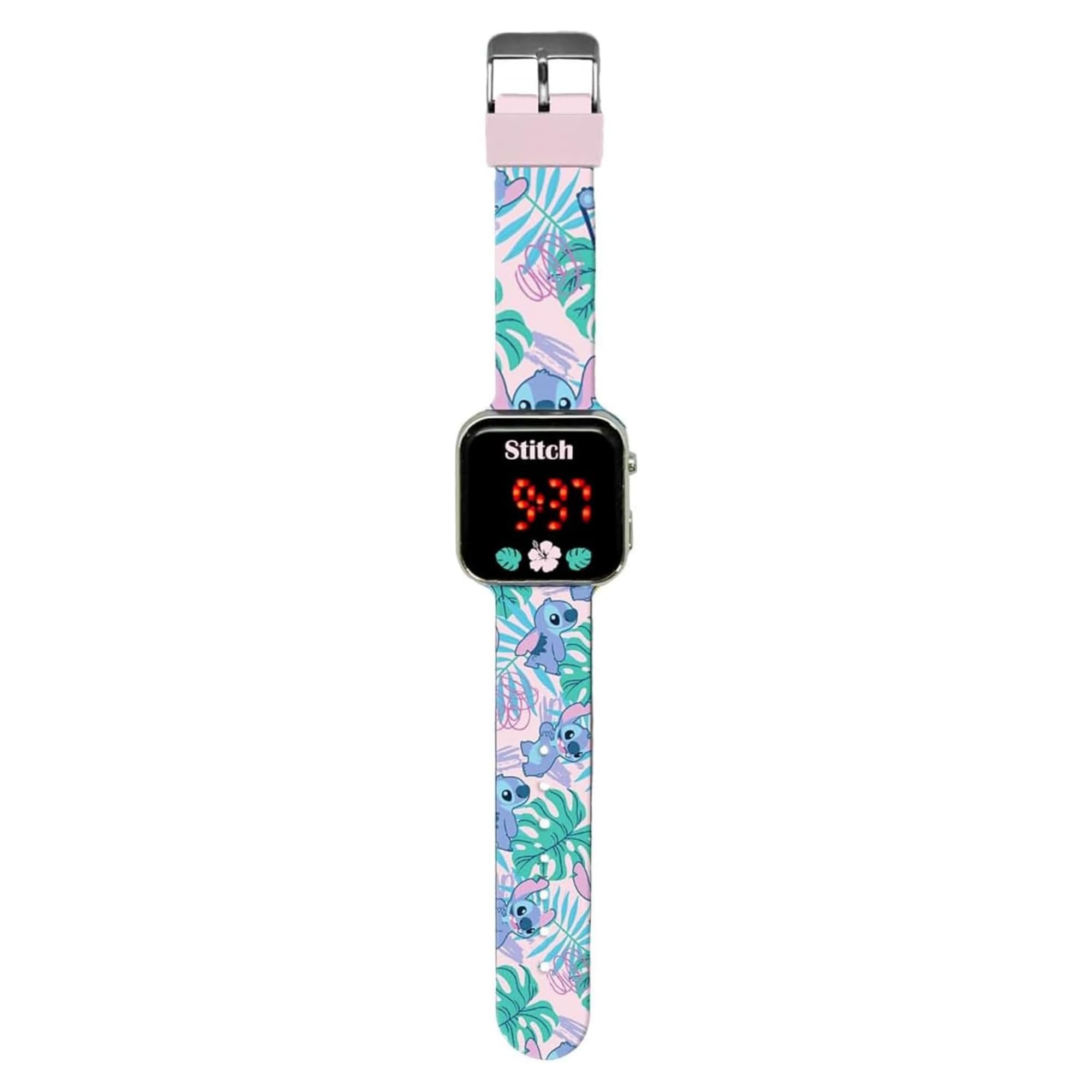 Kids Licensing Unisex Kids Rose Led Watch Disney Stitch