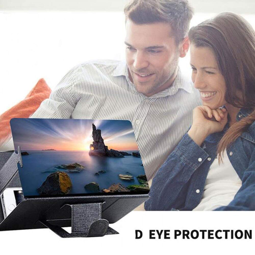 proiettore da tavolo per smartphone, Ingranditore video 3D HD per cellulare, supporto per proiettore, rosa