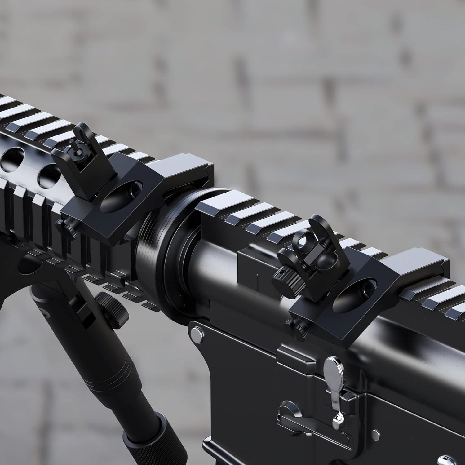 OTW Flip Up Sight 45 Degree Offset Rapid Transition Front and Backup Rear Sight Iron Sight Picatinny Accessories