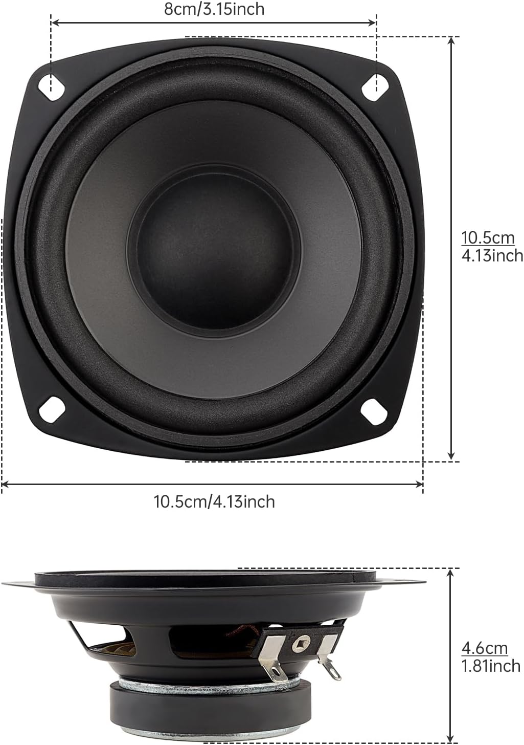 1 Piece 4 Inch 2-Way Car HiFi Coaxial Speaker Vehicle Door Auto Audio Music Stereo Full Range Frequency Speakers