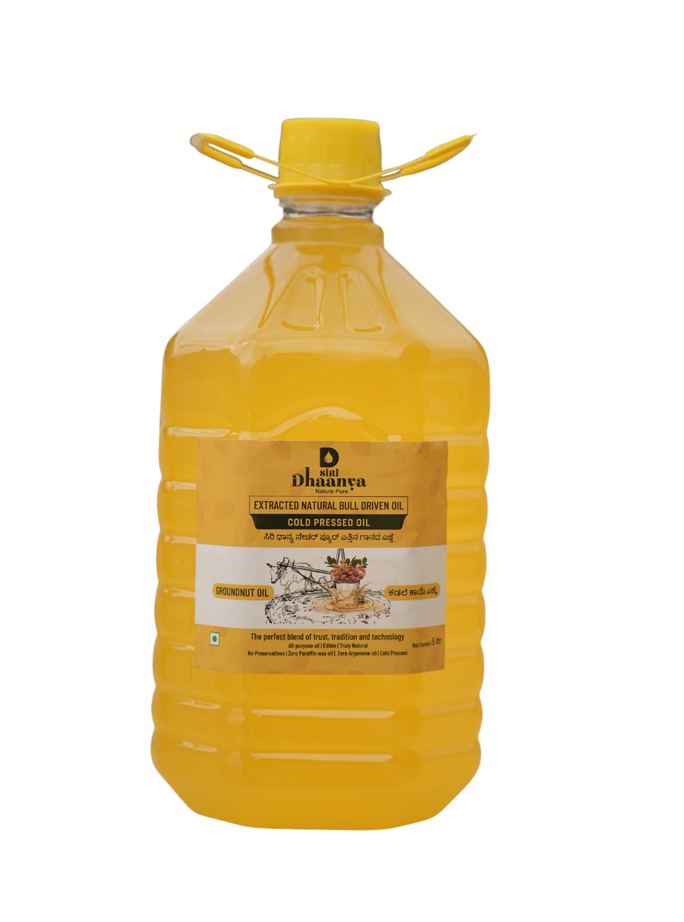 Pure and Unrefined Live Bull Driven Oil, Kolhu/Kacchi Ghani/Mara Chekku/Ganuga, Naturally Cholesterol Free, Oil with Rich Aroma & Flavour, For Daily Cooking (Groundnut Oil, 5 Litre) (B0CFHNVF66) Amazon Price History, Amazon Price Tracker