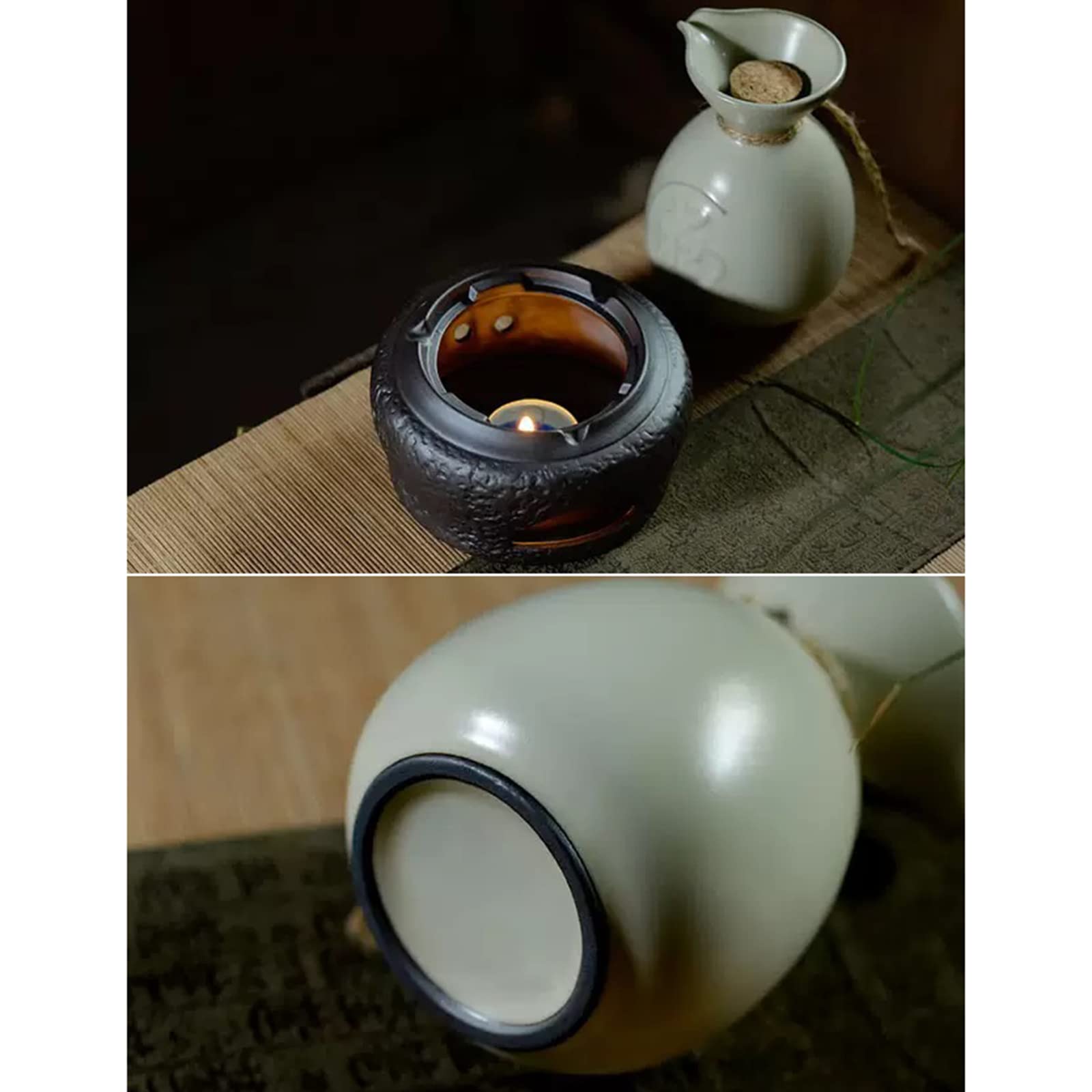 Tasse à saké Traditionnelle, Verres à vin en céramique, Ensemble de 6 Tasses à saké en céramique, Facile à Utiliser, Convient aux Amateurs de Culture, Artisanat Traditionnel (B)