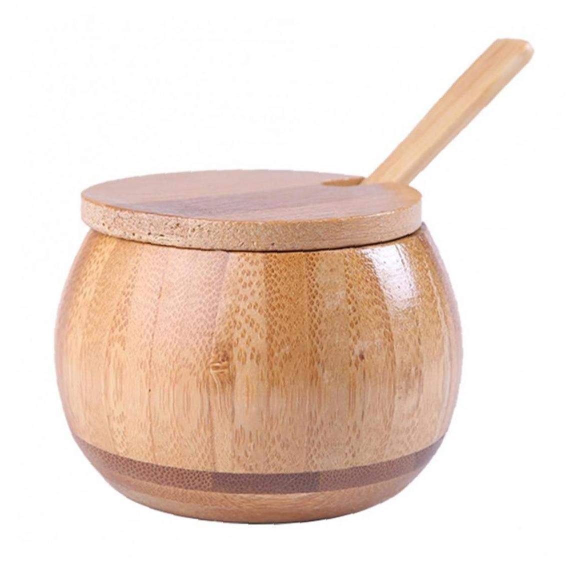 Domésticos de Cocina Suministros salero/Cubierta de Madera del Tarro del condimento Botella de Aceite de Oliva Sugar Bowl Cocina condimento Herramientas con la Tapa