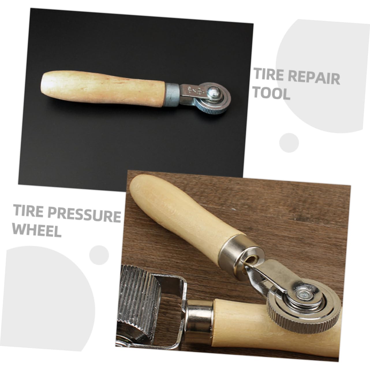 Rodillo Reparador de Neumáticos Cabezal Pulidor 42mm y 38mm de Alta Velocidad, Herramienta Compactadora para Coche y Motocicleta, Uso Automotor y Taller Profesional