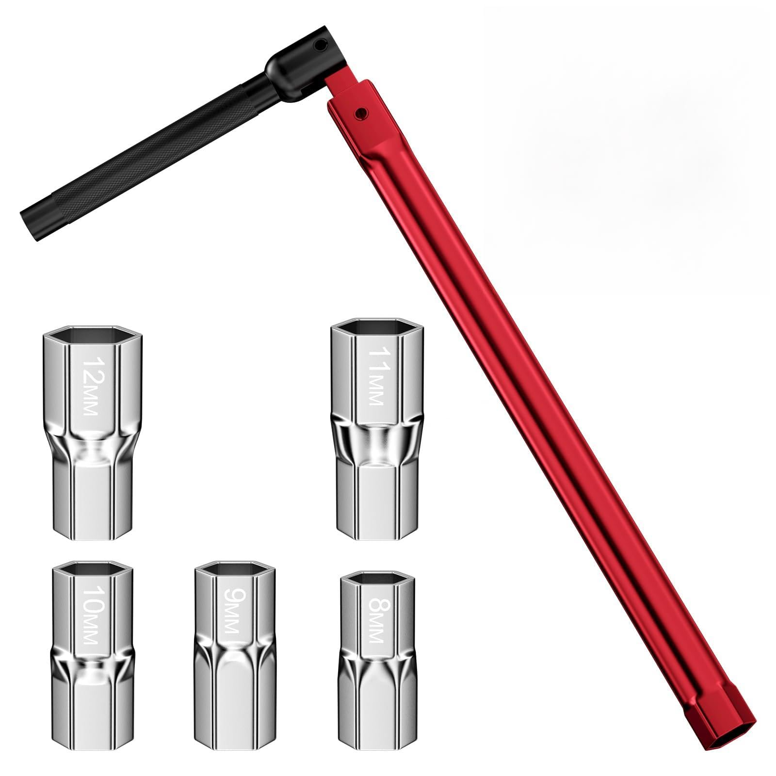Fousenuk 13 mm Llaves de Tubo Adaptador 8-12 mm, Llave para Grifos de Fregadero, Herramientas Fontaneria, Herramienta de Grifo de Acero Carbono, para La Instalación y Reparación Bajantes, Fregaderos