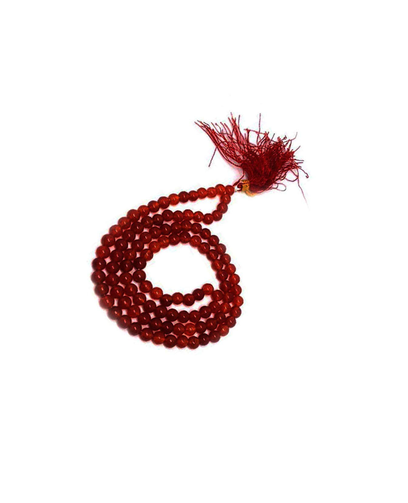 Astroghar Red Carnelian 108 Beads 8 mm Power Mala Rosary-image-41
