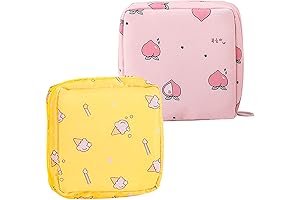 2 Pack Privacy Pouch for Feminine Hygiene Products | Discreet Menstrual Cup...