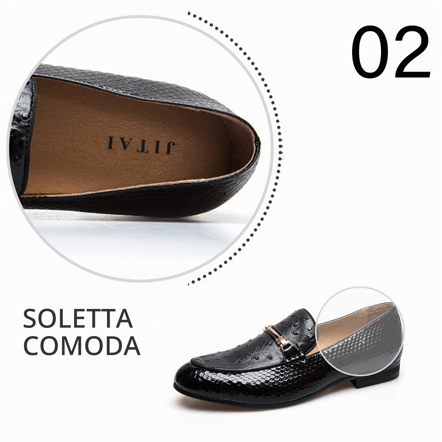 JITAI Scarpe Leggere Mocassini da Uomo in Ecopelle Mocassini Uomo Scarpe Casual alla Moda